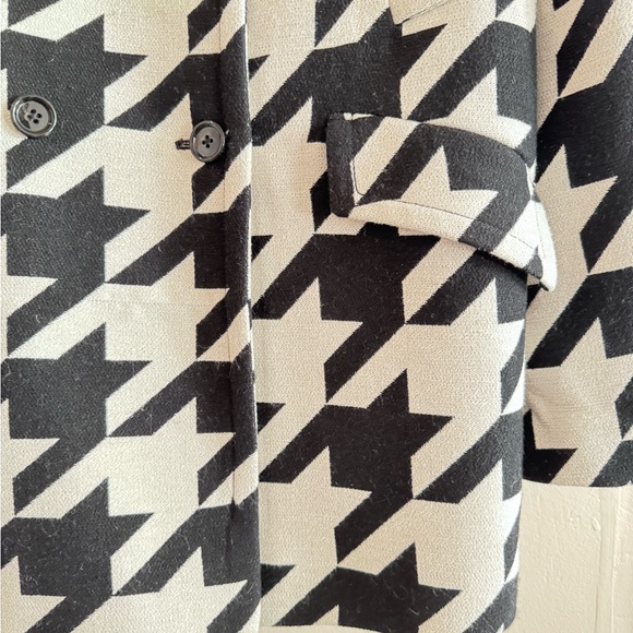 MANGO Houndstooth Buttoned cotton/wool coat - Picture 5 of 10